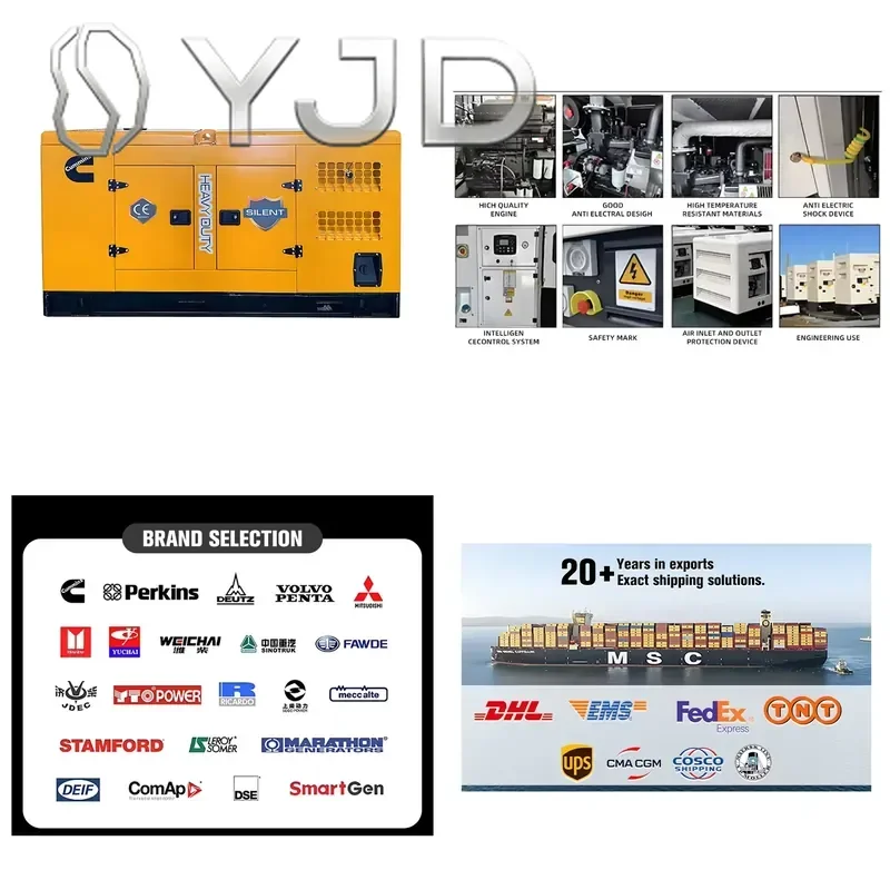 EPA 50kw 60kw 80kw 100kW Engine Generator with Silent Type 12V DC Electric Start Remote Start 1500rpm 50/60Hz
