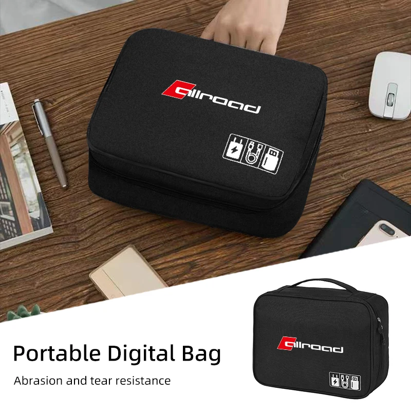 

Car Portable Cable Organizer Waterproof Digital Storage Bag For Audi A1 A3 A4 A5 A6 A7 A8 Q2 Q3 Q5 Q7 Q8 Quattro S7 S8 RS6 RS7