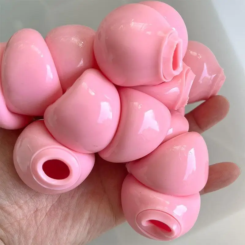 5Pcs Flexible TPR Empty Ball Shells Fillable Hollow Sphere Skins for Custom Squeeze Stress Toy Making