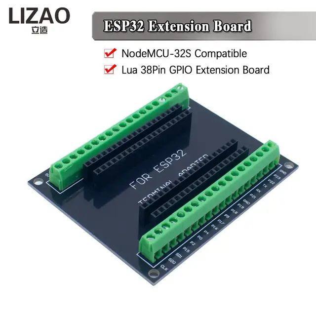 Płytka rozszerzeń GPIO ESP32, 1-Do-2 38-pinowa płytka breakout, kompatybilna z 22,5mm listwą pinową ESP32 WiFi Bluetooth NodeMCU-32S Dev