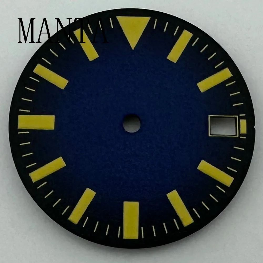 MANTA 28,5 mm steriele wijzerplaat lichtgevende pasvorm NH35 beweging 3 uur kroon 3,8 0 uur kroon horlogeonderdelen