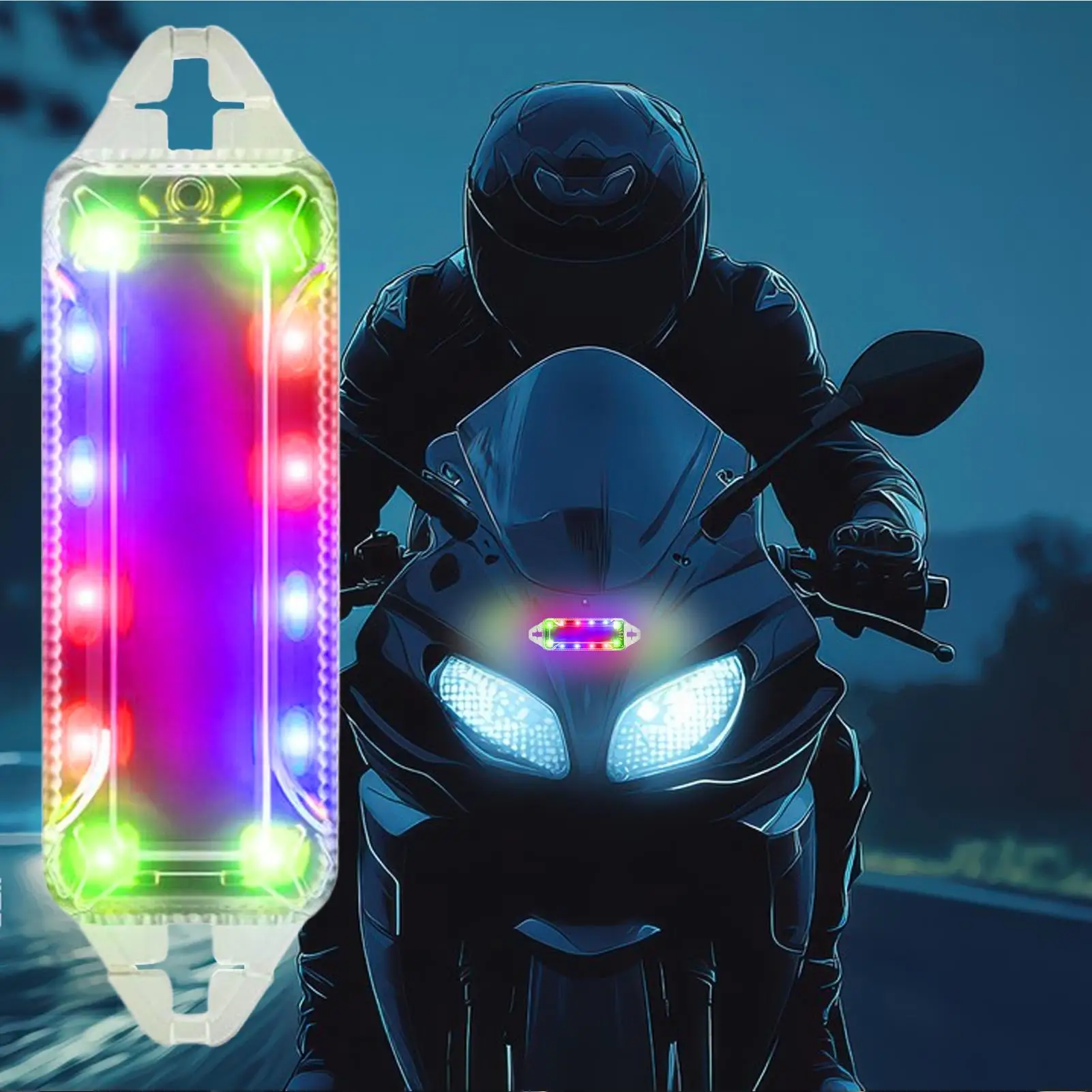 LED Strobe Lights For Trucks Solar Wireless LED Lights Car Exterior Anti Collision Warning Safety Solar Waterproof Flashing Lamp