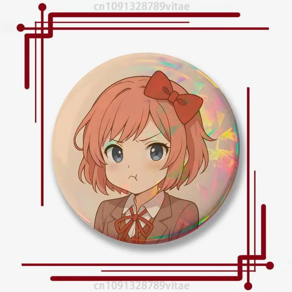 Niedliche S-Sayoris-S DDLC 25mm 75mm 44mm 58mm 32m Münzabzeichen, personalisierte handgefertigte runde Broschen, Anstecknadeln, Accessoires – Detail 15