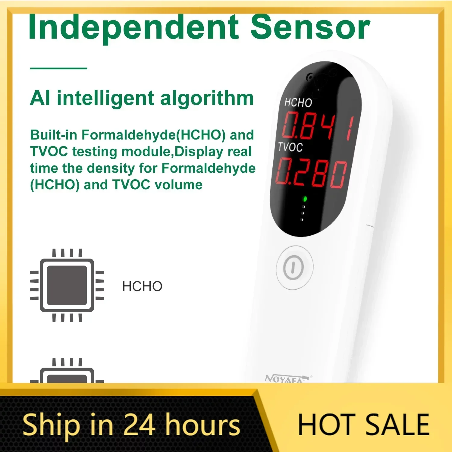 NOYAFA JMS12 Air Quality Monitor Formaldehyde TVOC Meter Portable Sensor Tester CO2 Carbon Dioxide Temperature Humi 2026 Upgrad