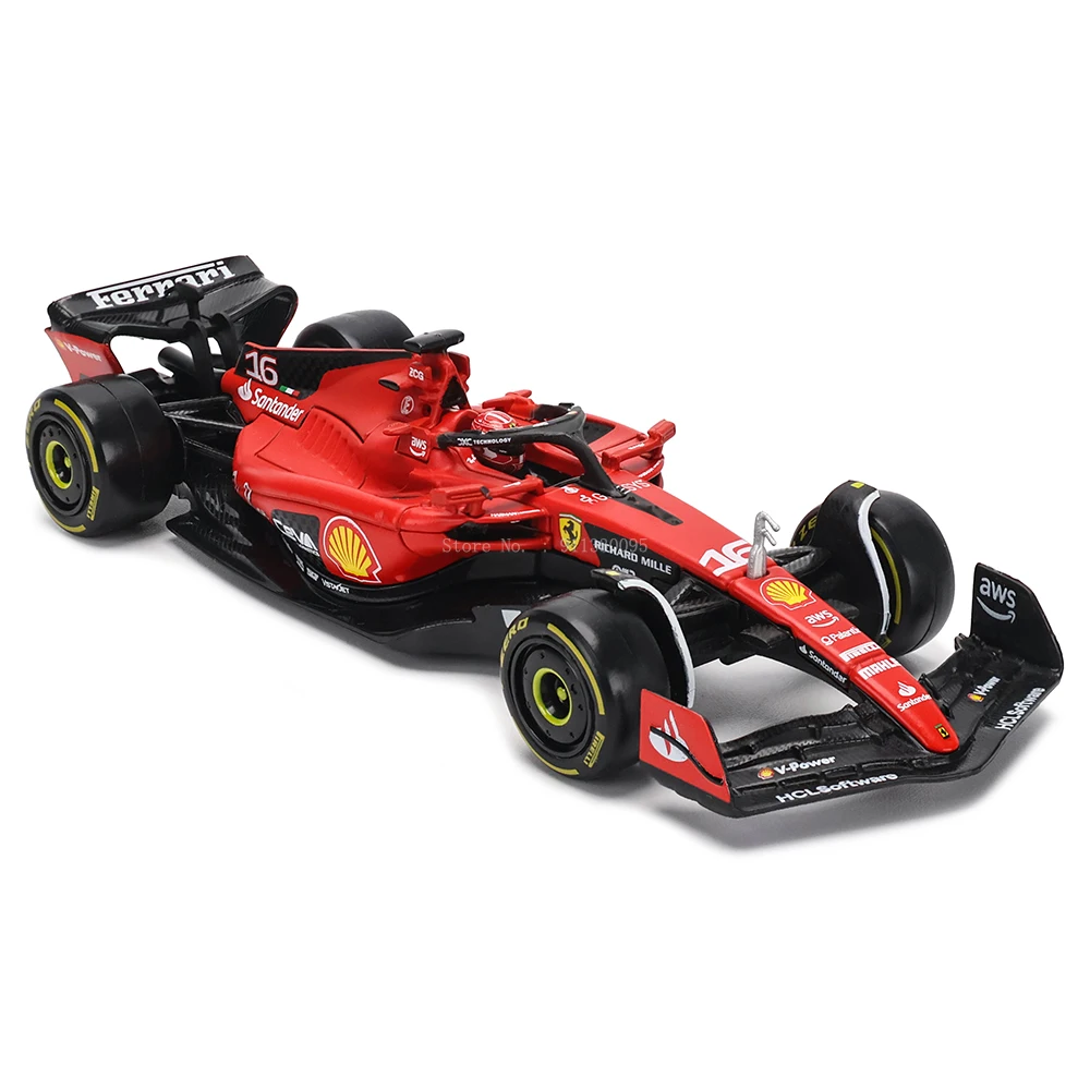 Bburago 1:43 F1 2023 16# Charles Leclerc Scuderia Ferrari SF23 #55 Carlos Sainz Alloy Car Die Cast Car Model Toy Collection Gift