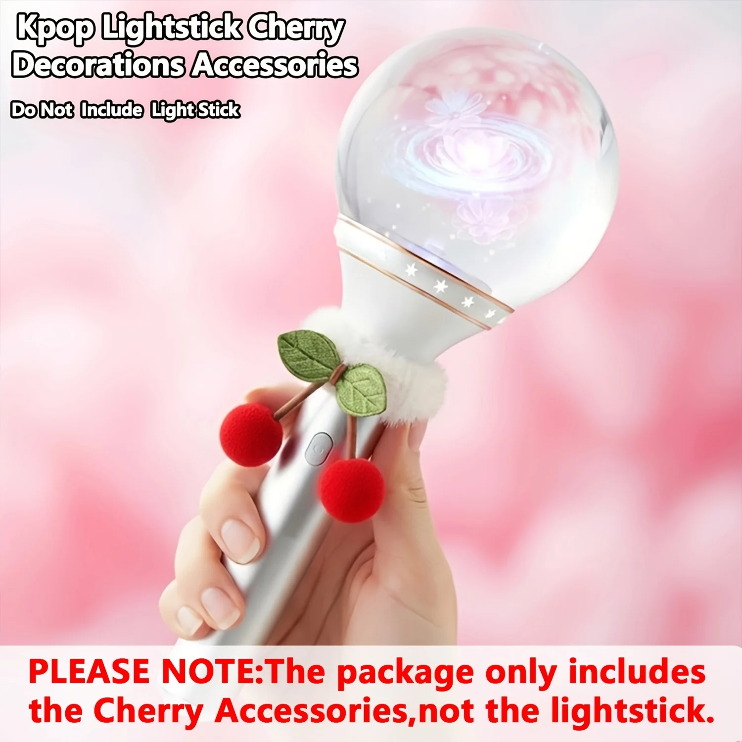 Cherry Decorations for K-pop Lightsticks, Fits All Lightsticks, Must-Have for Parties, Events and Various Festive Occasions
