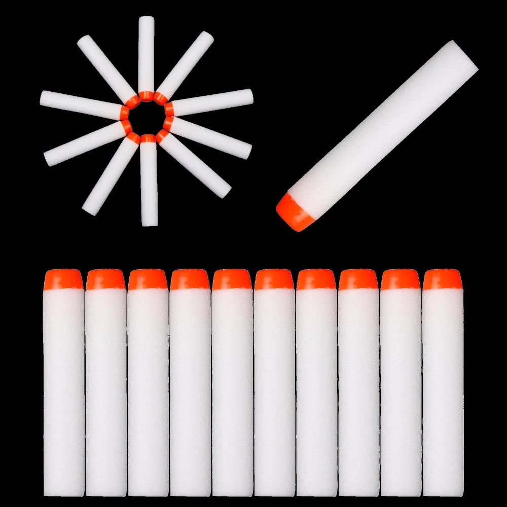 40個入り ナーフ用 発光ソフト中空ヘッドダーツ 7.2cm リフィルダーツ おもちゃ銃弾 ナーフシリーズブラスター用 クリスマス