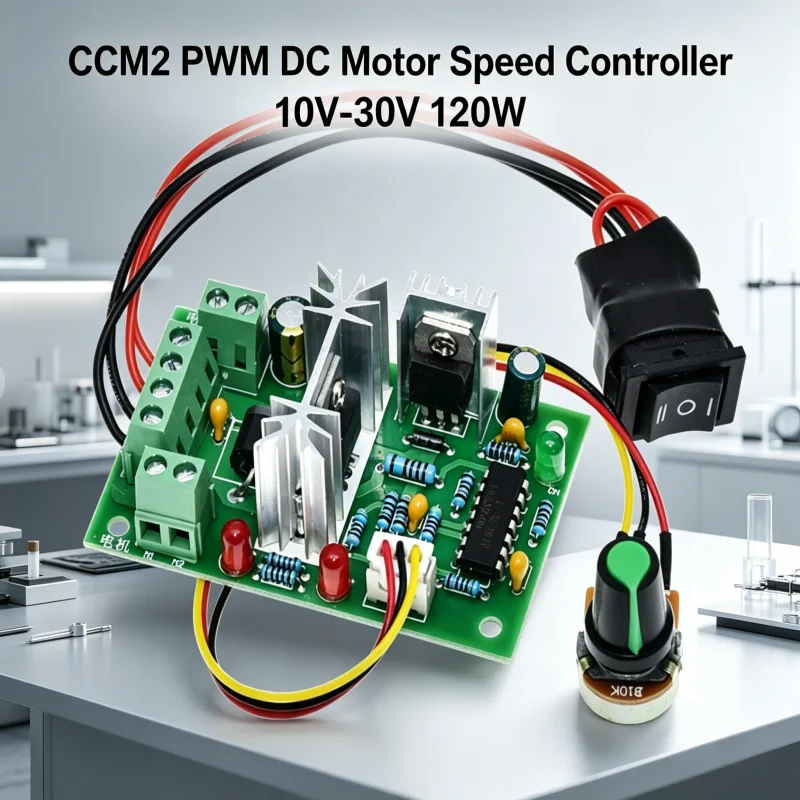 CCM2 PWM DC Motor Speed Controller 10V-30V 120W Adjustable Speed Regulator Forward Reverse Control Switch DC Motor Driver Module