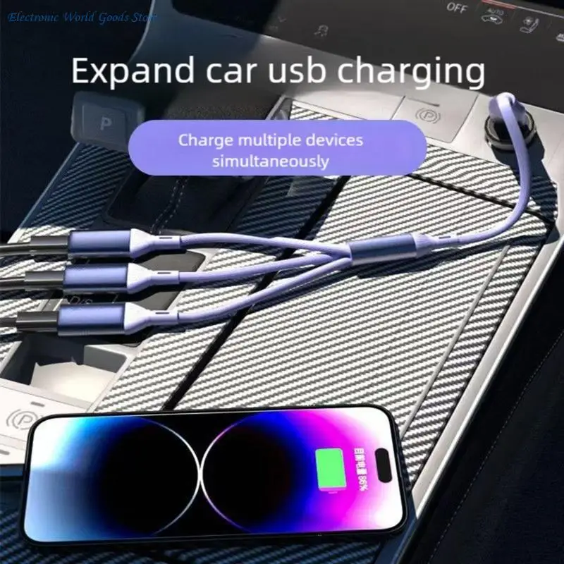 A3PD 3 USB Type C Charging Adapter For Multiple Devices Simultaneous Power Delivery Data Transfer Travel Friendly