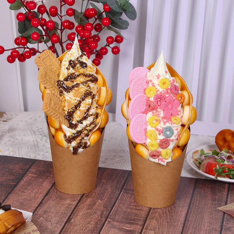 1PCS Egg Model Simulation Food Mold Fake Sample Props Ice Cream Dessert Display Commercial Food Snacks Support Customization.