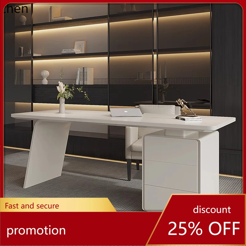 

HT minimalist paint desk light luxury modern simple home desk boss table