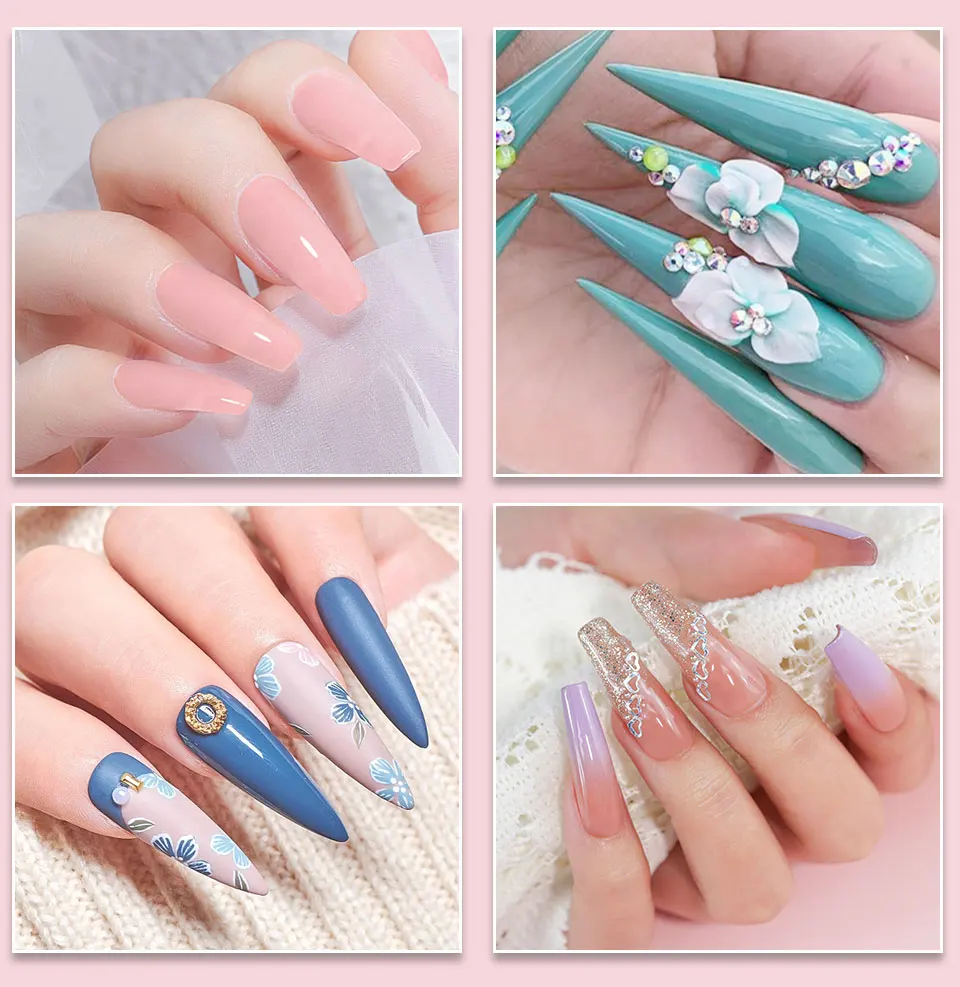Nagel Acryl Pulver und Flüssiges Monomer Nägel Kunst Dekoration für Maniküre Set Kit Kristall Nagel Glitter 3D Nagel Tipps Schnitzwerkzeuge – Detail 11