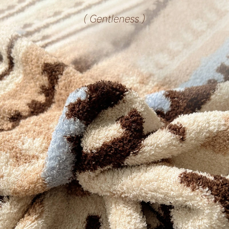 2026 Bohemian Soft Class A Half-Pile Fleece Blankets Geometric Nap Blanket Vintage Home Decor Blanket Sofa Cover Four Seasons
