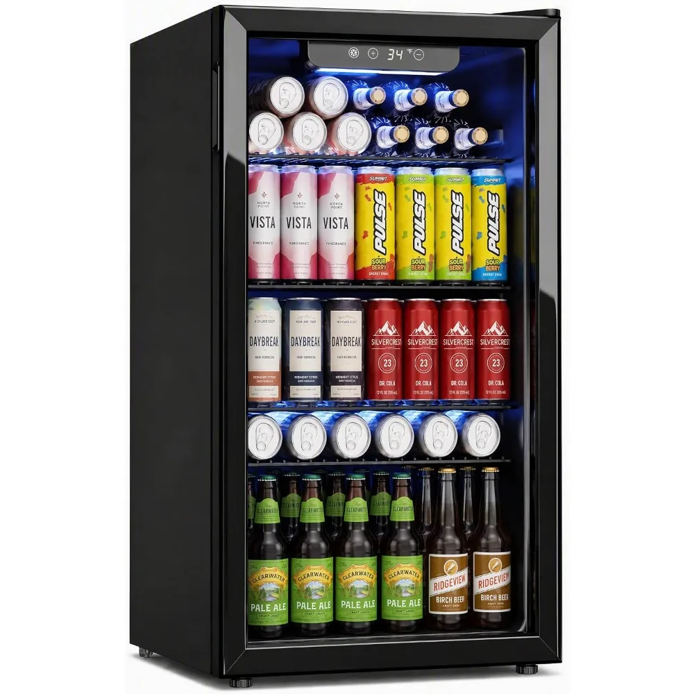 Can Mini Fridge, 3.2 Cu.Ft Beverage Refrigerator, Drink Cooler