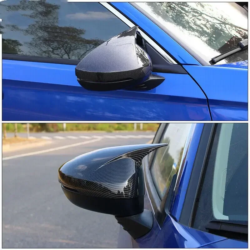 For Honda Civic 11th 2022-2024 Car Sticker Rearview Side Mirror Cover Wing Cap Exterior Door Rear View Case Trim Carbon Fiber