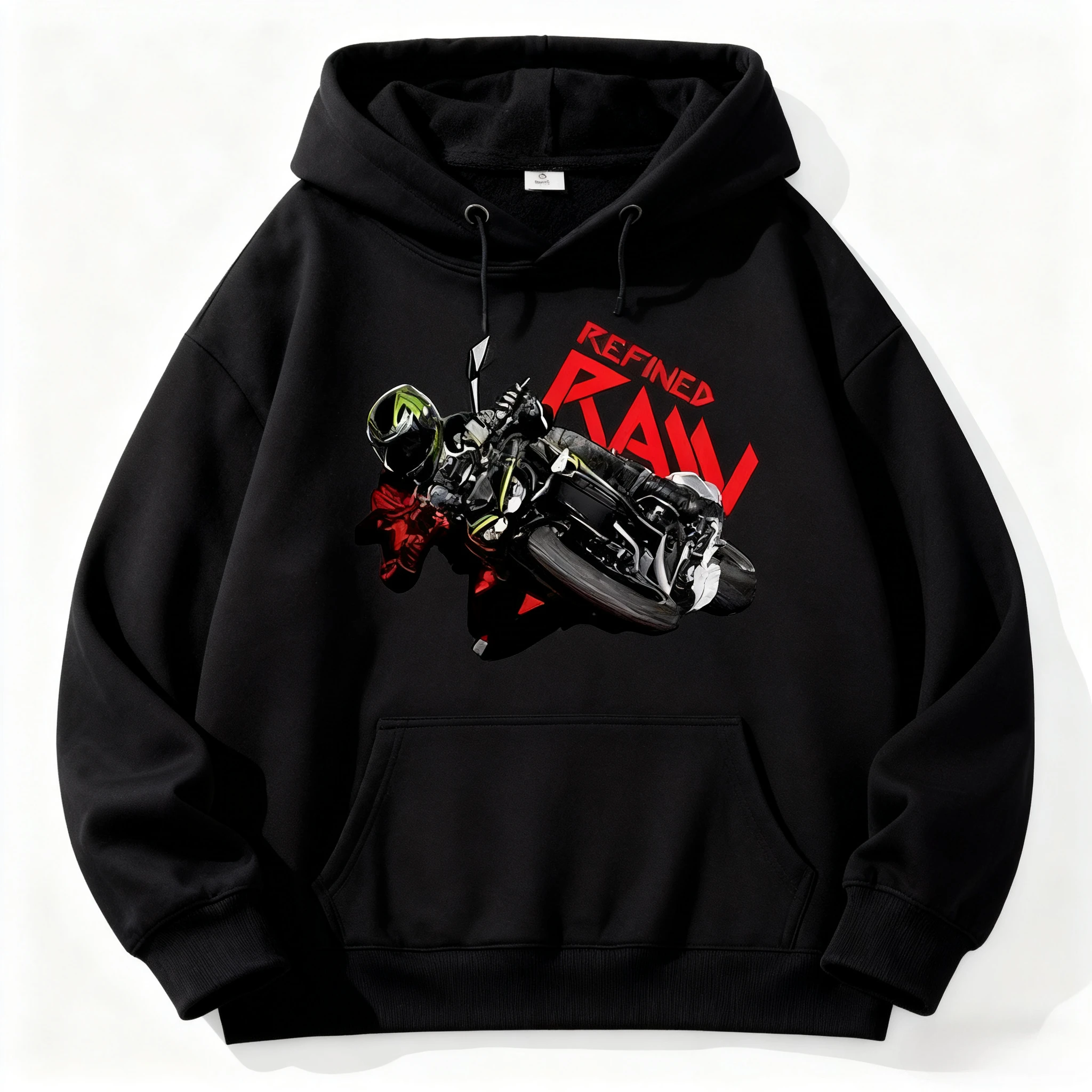 

New Kawasaki Ninja print hooded sweatshirt for sporty loose men's and women's tops in autumn/Winter 2025