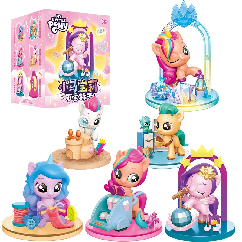 Genuine My Little Pony Figure Blind Box Doll Peripheral Mini Toy Ornament Collection Girl Cute Kawaii Birthday Christmas Gift