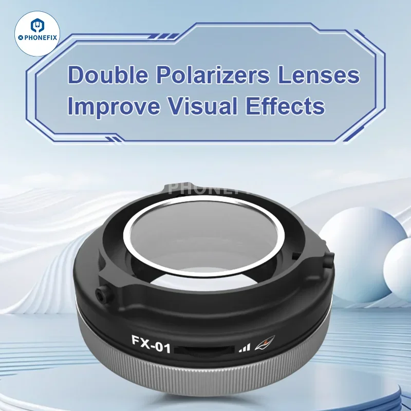 Polarized LED Ring Light Source Anti Glare 35pcs DIP/SMD LED Beads Double Polarizer Lens Microscope Lamp to Restoring Colors