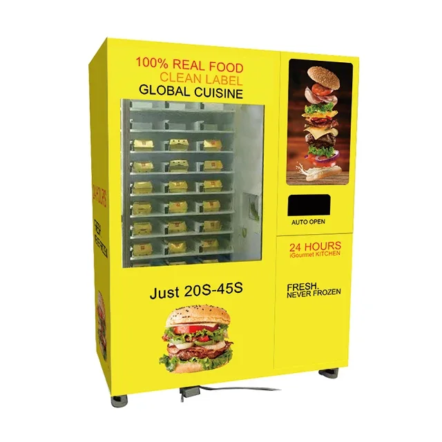 Heated Hot Food Pizza  Hamburger Sandwich Smart Pizza Maker  Automatic Smart Hot Dog Vending Machines Model