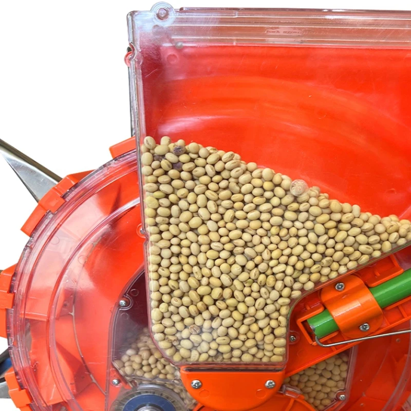 Hand-Push Seed and Fertilizer Spreader, Multi-Purpose Precision Seeder for Lawn Care Grain Sowing, and Garden Maintenance