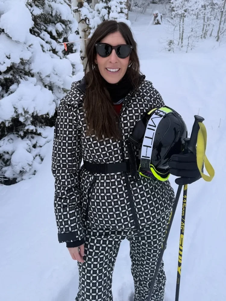 Ladies Hooded Padded Ski Parka Coat Belted High Waist Windproof Winter Snow Daily 2026 New Chic Hot Cozy Thick Warm Skiwear