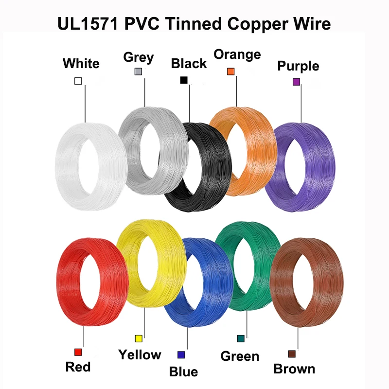 5~500M UL1571 24AWG pvc bh elektronických drát OD 1.1mm DIY šňůra pružné izolovaného tin-plated měď kabel životního LED linky