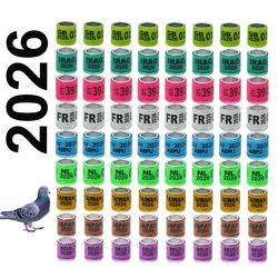 100 Pcs2026 Aluminum Plastic Pigeon Foot Ring With Number Letter Bird Leg Sign Rings Fly Race Identification Circle