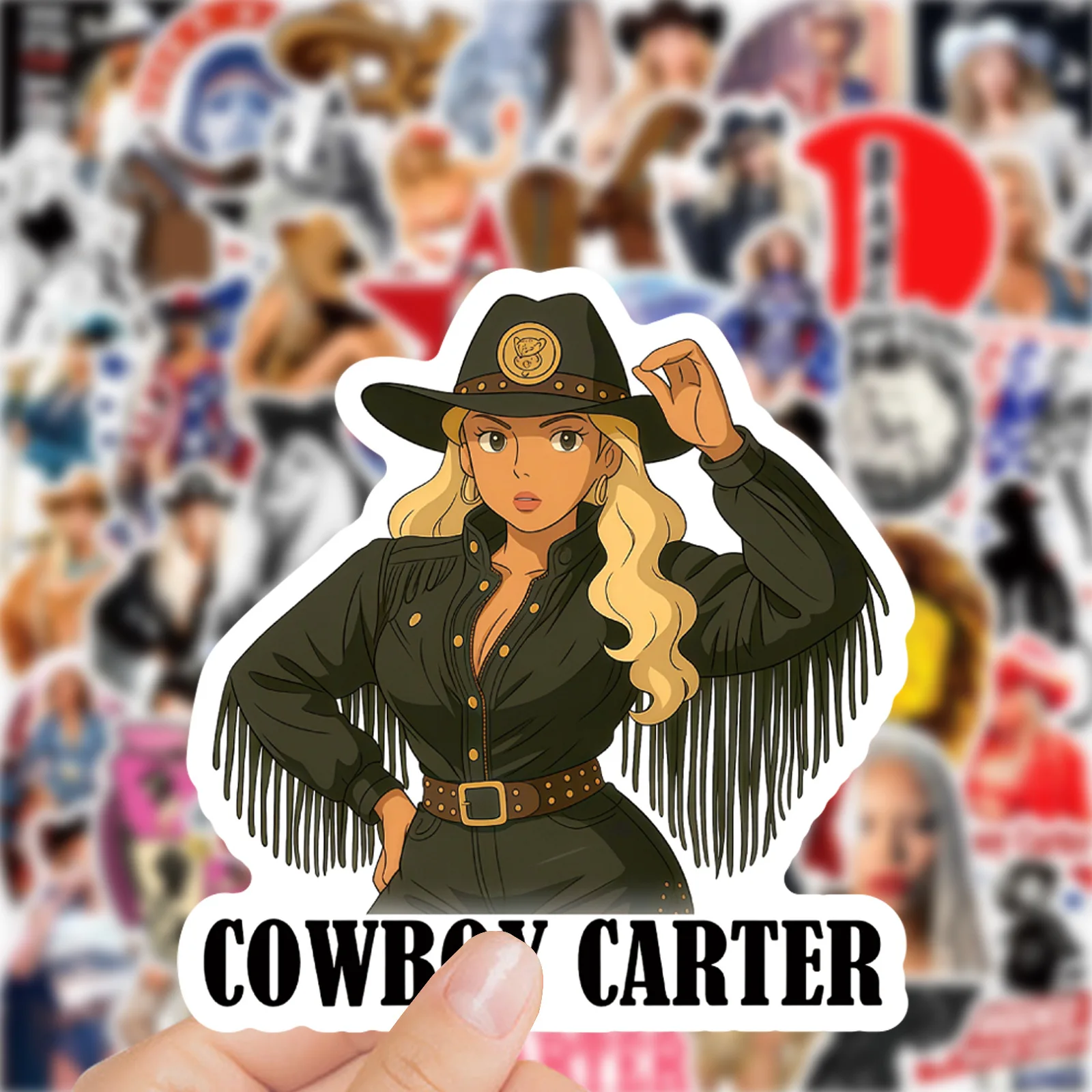 

10/50PCS Beyonce Singer Stickers Cartoon Personality Cool Creative Decoration Skateboards Motorcycles Helmets Wardrobes Desk