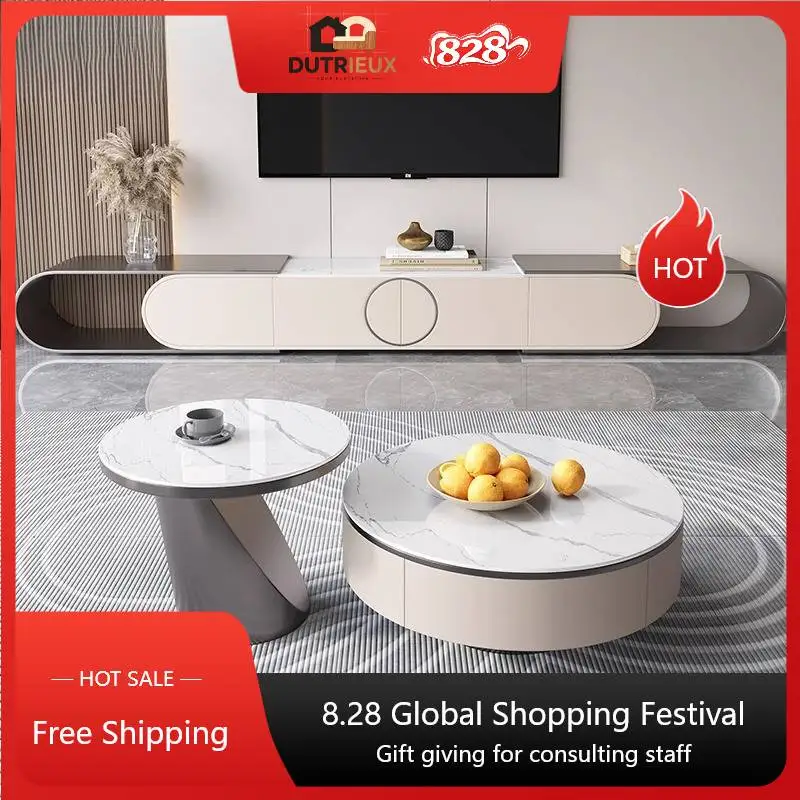 Extendable Design Tv Cabinet Minimalist Nordic White Apartments Tv Cabinet Living Room Modern Fernsehtisch Furniture For Home