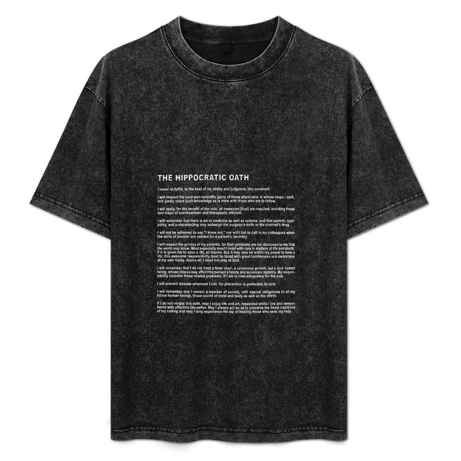 Hippocratic Oath: I solemnly pledge (Declaration of a New Doctor) T-Shirt summer clothes Personalized t-shirt Men's t shirts