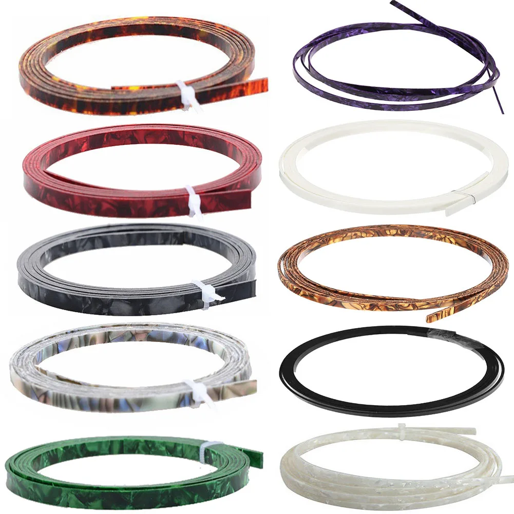 Tiras de purfling para encadernação de guitarra, guarnição de borda, incrustação de pescoço, ferramentas luthier para 1600x6mm, tira de celulóide, encadernação de guitarra multicolorida