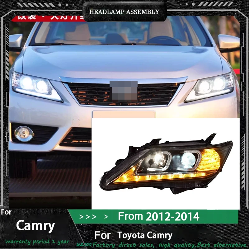 

Car For Toyota Camry 2012–2014 Headlights V50 DRL Hella LED Bi Xenon Bulb Fog Lights Car Accessory Head Lamp Auto Accessories
