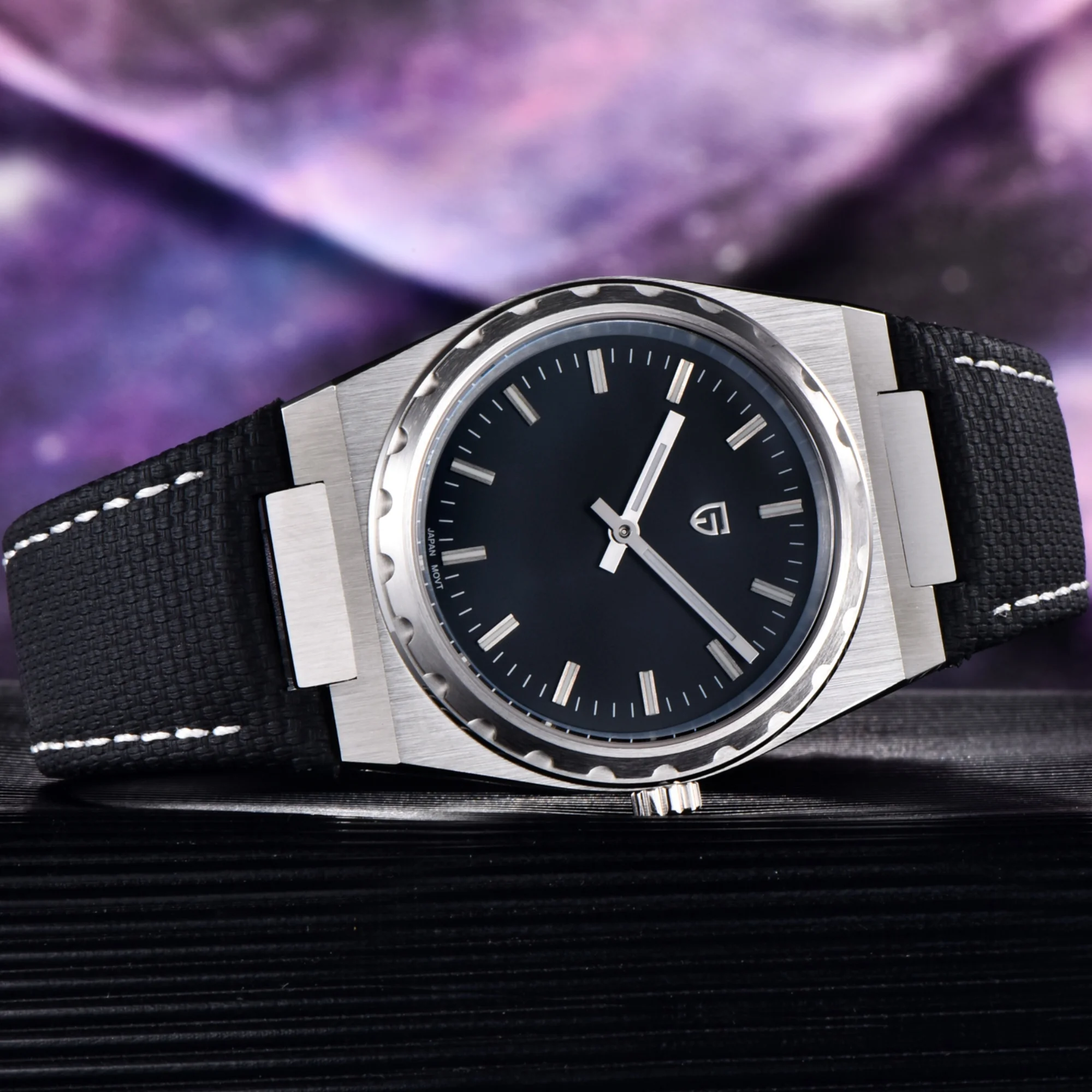 PAGANI DESIGN 2025 New Men Quartz Watch 7mm 222 Stainless Steel Rubber Sapphire Crystal  Waterproof 100m Reloj Hombre