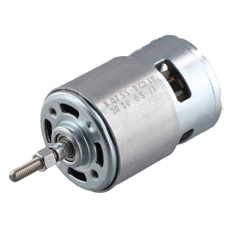 

755 DC Motor For Weed Trimmer 21V Grass Cutter Motor With Long Shaft For Efficient Weed Cutting And Trimming