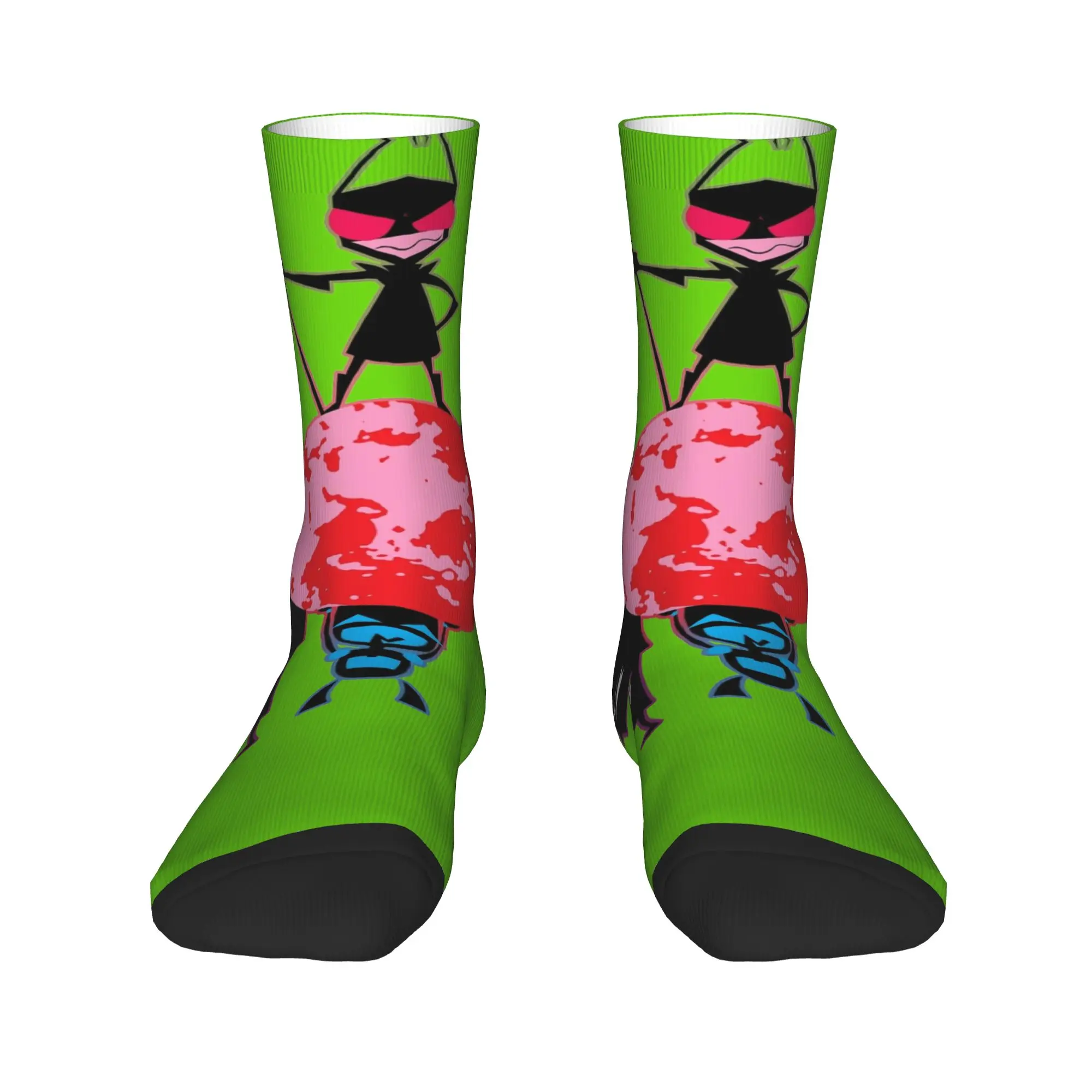 Autumn Winter Casual Men's Women's Invader Zim Socks  Non-slip Skateboard Socks