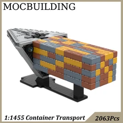 1:1455 Scale Container Transport Model MOC Building Blocks Toys for Kids Birthday Gift Construction Toy