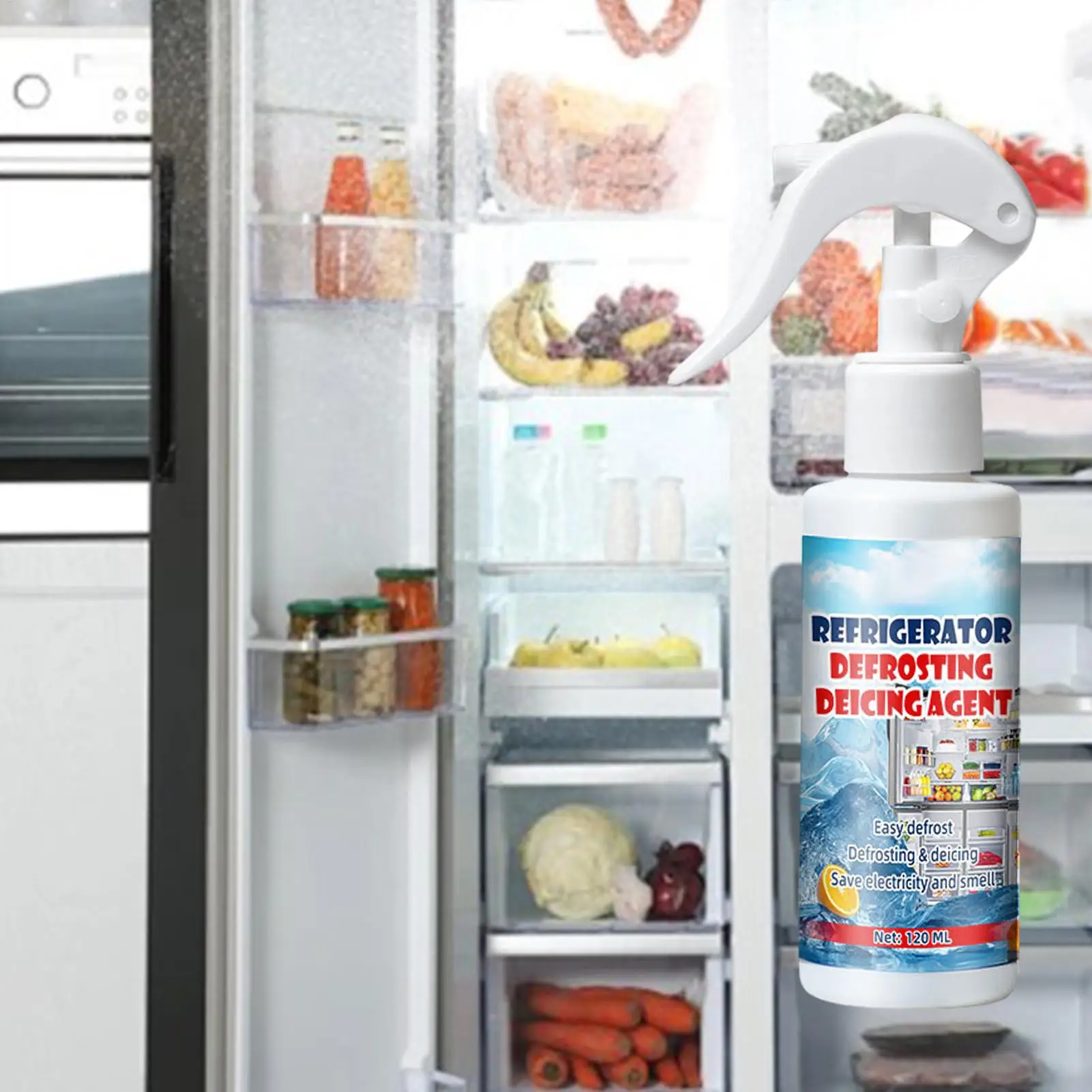 Fridge Defrosting Spray Refrigerator Deicing Agent Cleaning Spray Freezer Fresh Defrosting Remove Odour Household Deicing