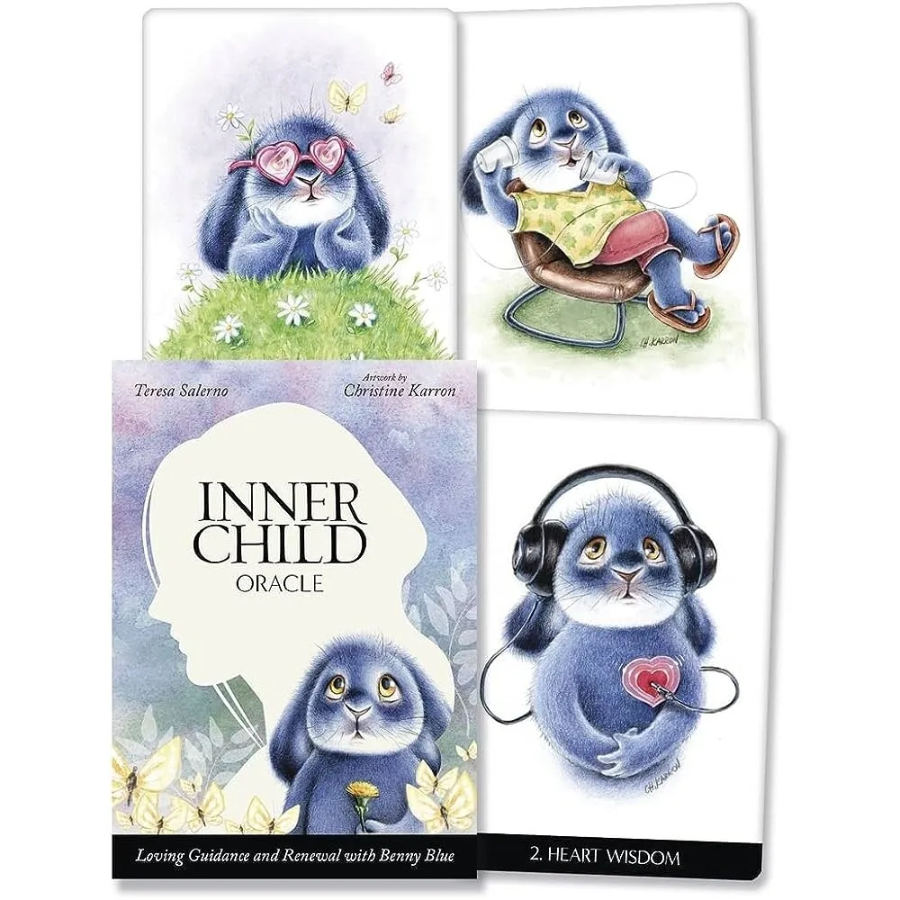 

10.4*7.3cm Inner Child Oracle: Loving Guidance and Renewal with Benny Blue 46 Pcs Cards