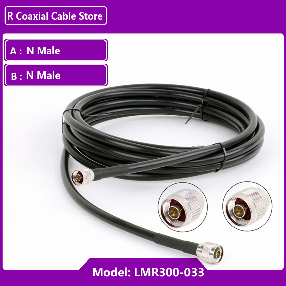 1 Buah Konektor N Jantan Betina Ke N Jantan N Betina 50-5 Kabel Koaksial RF Kabel LMR300 N Ke N Kabel Adaptor RF 50 Ohm Kehilangan Rendah