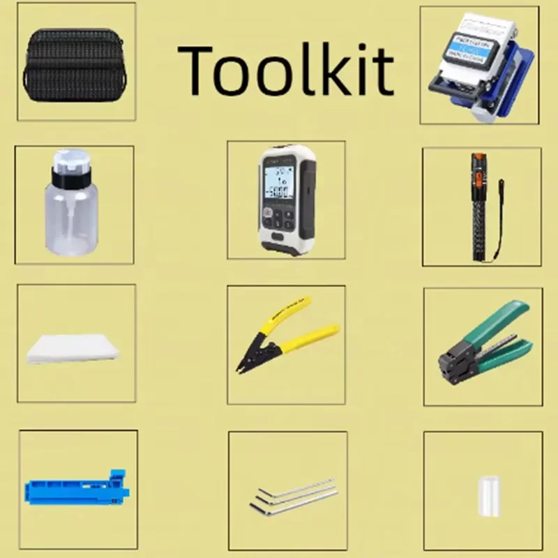 ftth-fiber-optical-tool-kit-opm-optic-power-meter-skl-6c-fc-6s-fiber-cleaver-visual-fault-locator-10mw-vfl-and-wire-stripper