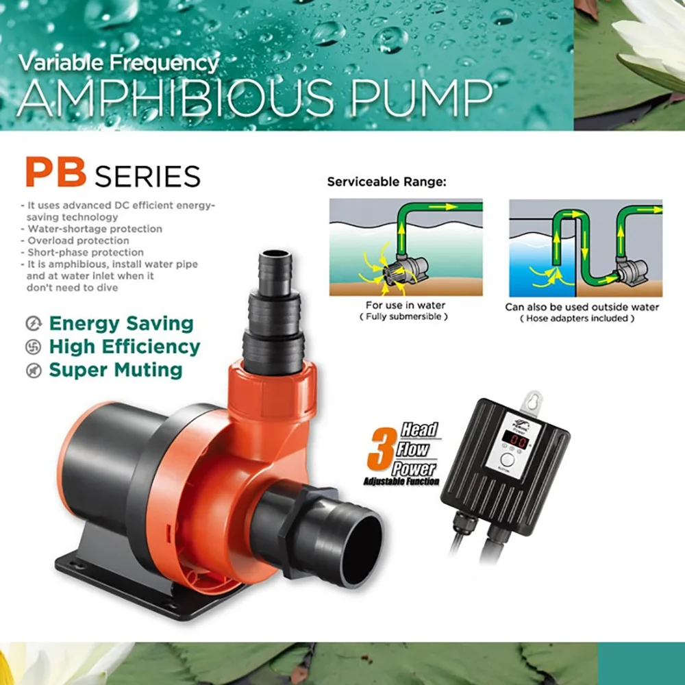 Low water level circulating submersible pump is suitable for fish tank frequency conversion plastic aquarium circulating pump