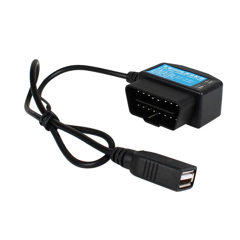 자동차 충전 케이블 OBD 하드 와이어 키트, 24 시간 주차 모니터링, 5V 3A USB, 스위치 와이어 포함, 대시 캠 캠코더 차량 DVR