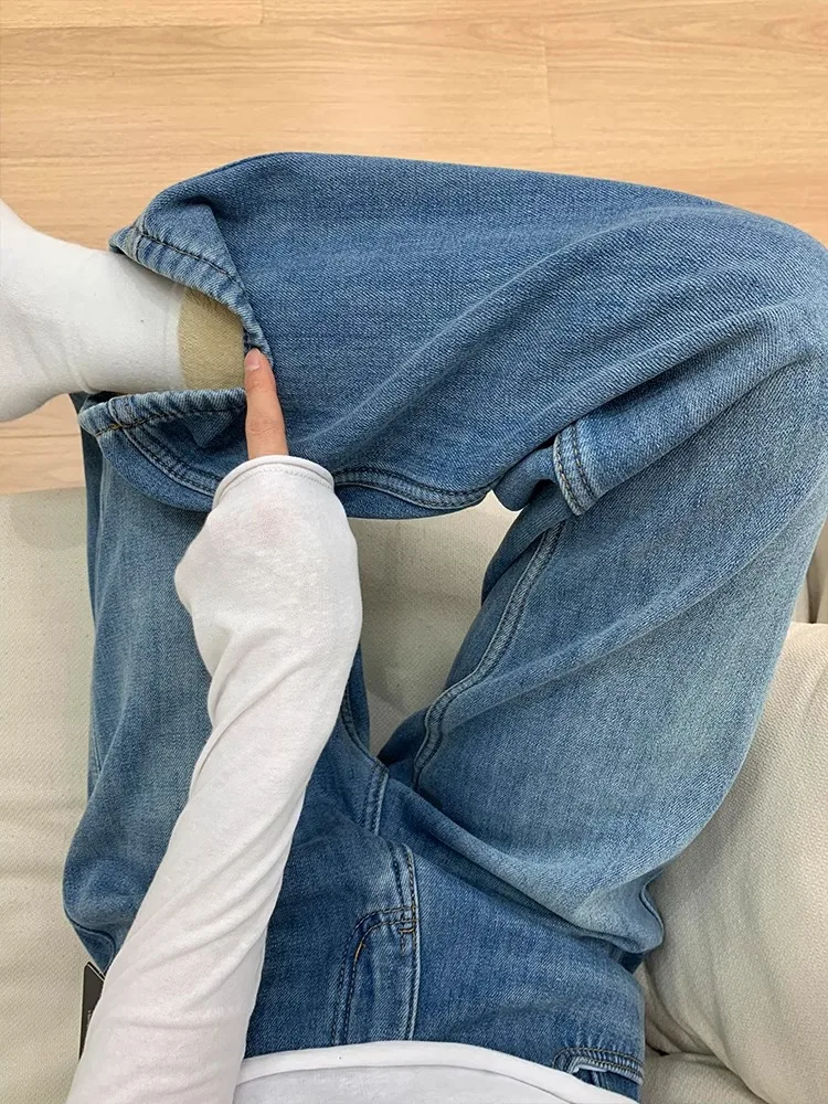 بنطال ذو قصة أرجل واسعة امرأة تمتد المرأة الربيع سليم صالح منتظم صالح الحد الأدنى الحضرية الاجتماعية المرقعة مطوي مشروط الزنانير زنار