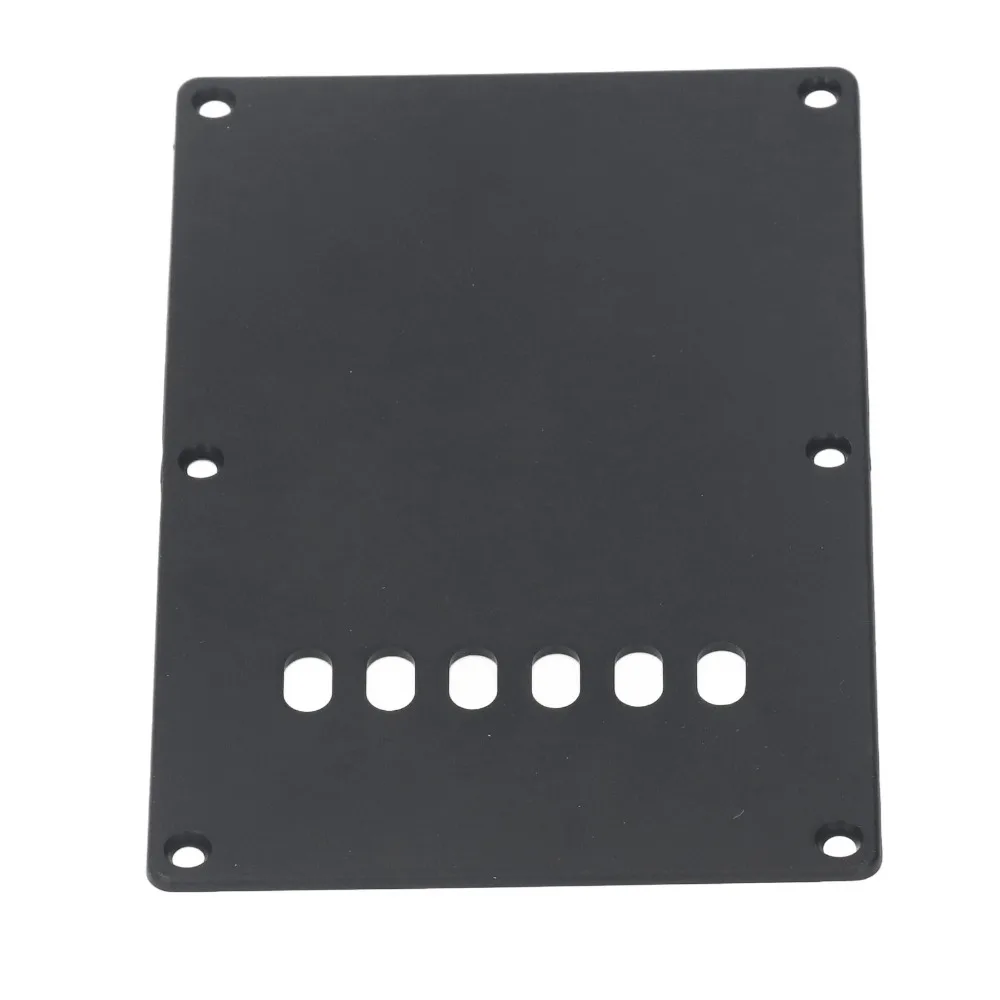 Durable Plastic Material Tremolo Cover Plate Black Color Guitar Accessories Kit 6 Hole Cover Plate For Electric Guitar