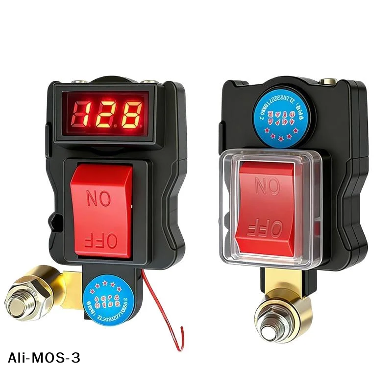 【S】1 Set ﻿Power-Off Switch Equipped With Voltage Digital Display Car Battery Disconnect Switch Can Rotate Disconnect Switch
