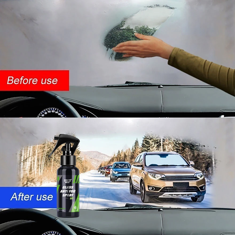 Car Glass Anti Fog Spray Waterproof Interior Windscreen Antirain Coating Mirror Anti-rain Cars Cleaning Agent Paint Care HGKJ S5