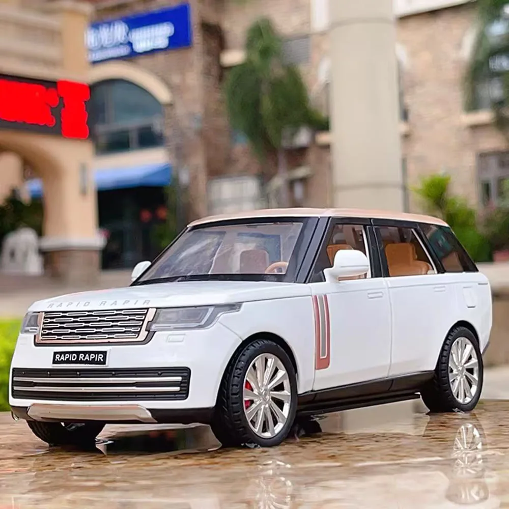 1:24 Scale Land Rover Range Rover Alloy Cars Miniature Models Toys Wheel Pull Back Vehicle 6 Doors Opened SUV Toddler Kids Gifts