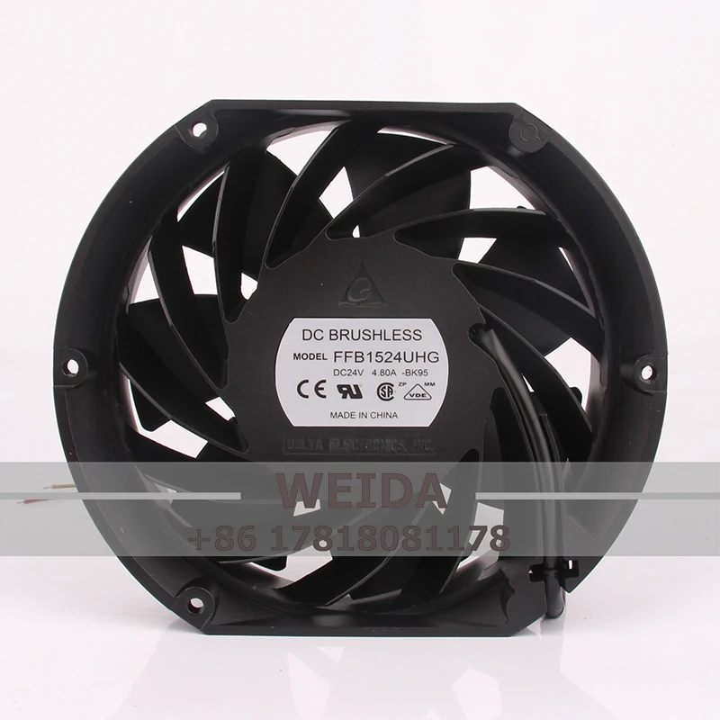 FFB1524UHG Case Cooling Fan for Delta 12V48V DC24V 4.8A EC AC ABB ACS880 172X150X51MM 17CM 17251 Inverter Centrifugal Industrial