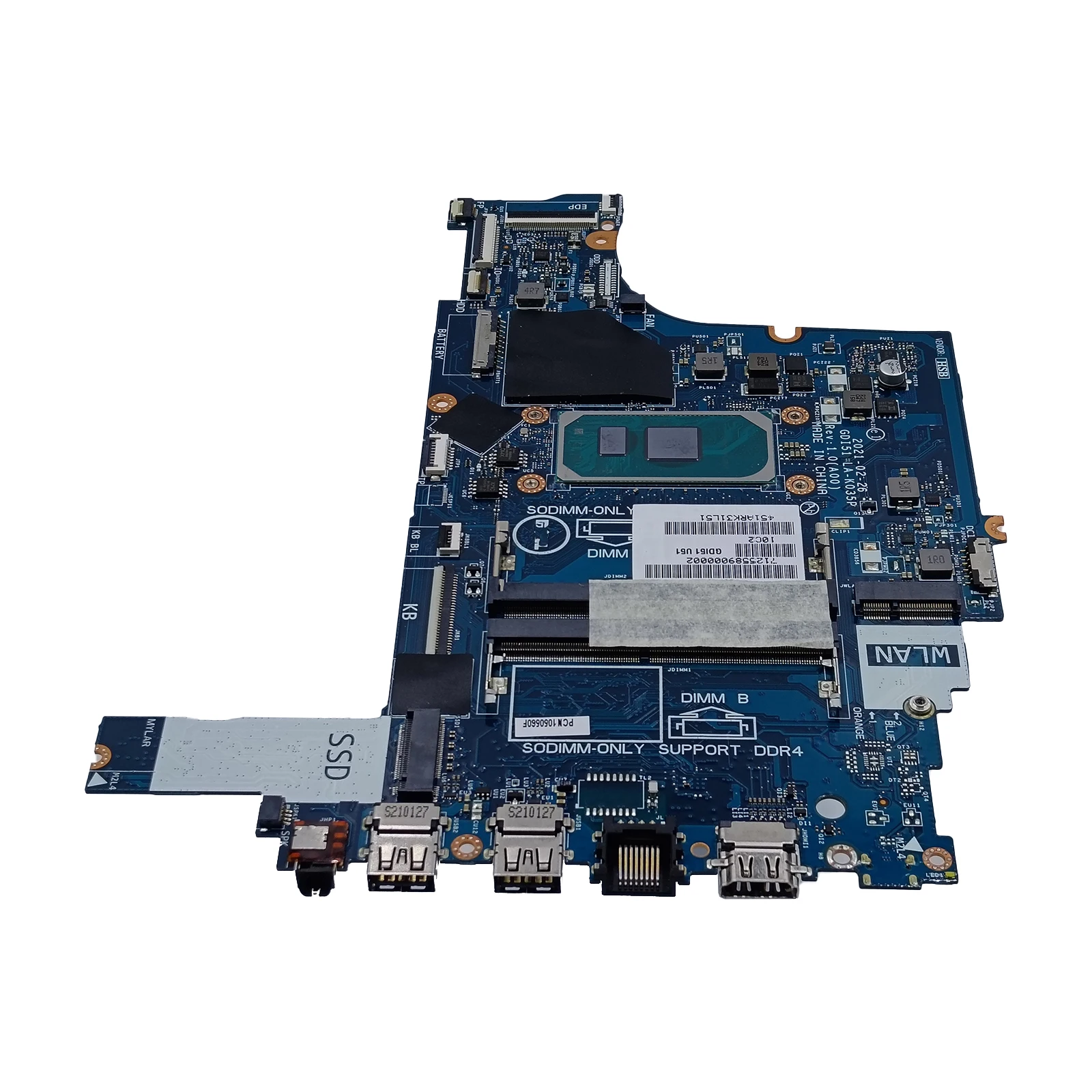 LA-K035P Per Dell Vostro 3401 3501 Inspiron 3501 Scheda Madre Del Computer Portatile i3-1005G1 Scheda Madre 0Y2CMN