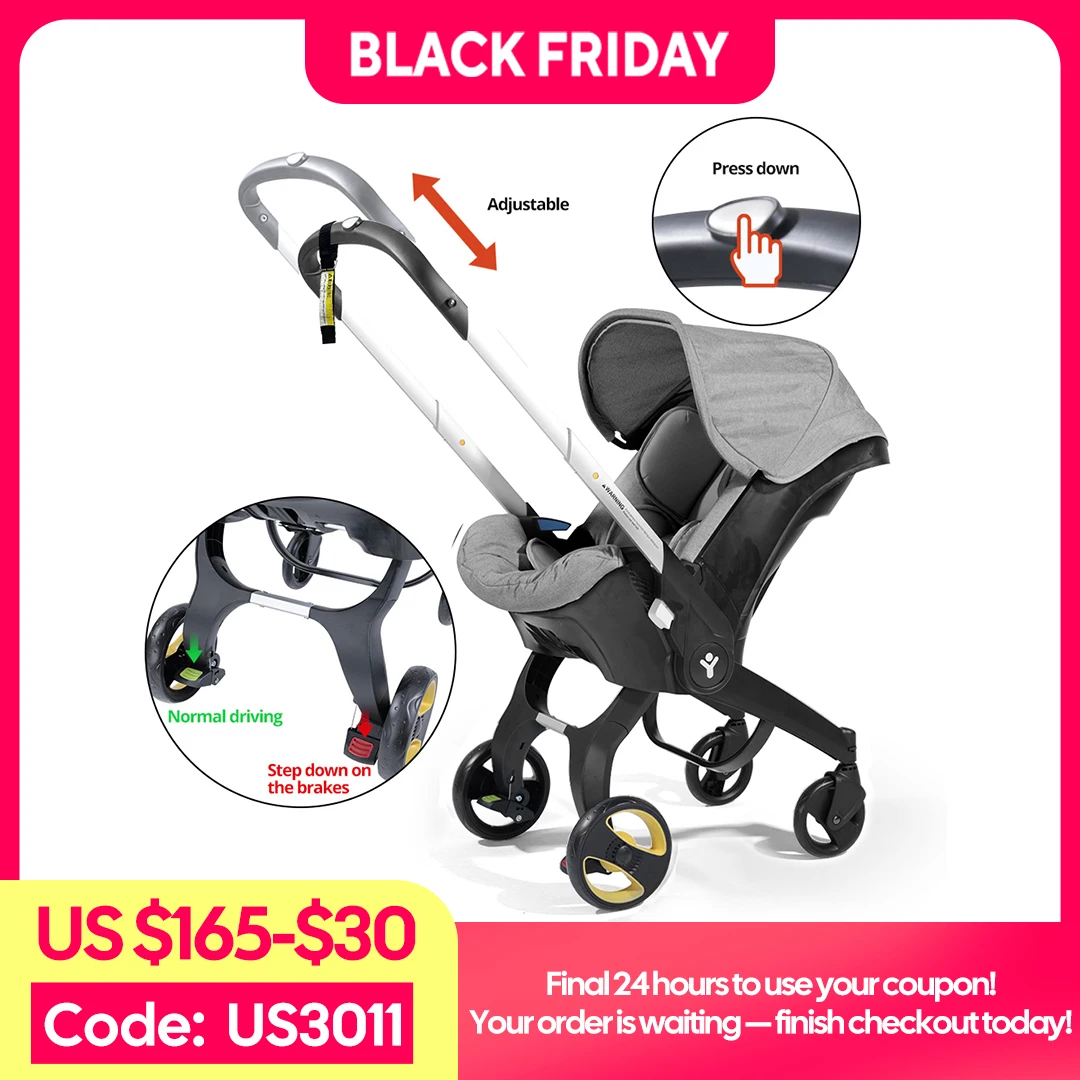 

Portable Baby stroller, Newborn stroller, Foldable and portable out of the car, Two-way push, with awning, Thanksgiving gift